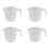 4X 500ml Home Lab Measuring Jug Pitcher Plastic Handle Pour Spout Container 1
