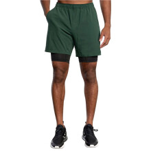 Herren-Fitness- und Laufshorts, 2-in-1, Schnelltrocknende Trainingsshorts Dunkelgrün XXL