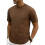 Herren-Strickpullover mit Stehkragen und Kurzen Ärmeln, Lässiger Slim-Fit-Pullover  L 1