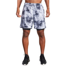 Herren-Fitness- und Laufshorts, 2-in-1, Schnelltrocknende Trainingsshorts Camouflage Blau S