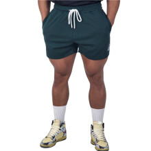 Heren Korte Sweatshorts, Sportshorts voor Heren, Gymshorts met Zakken Donkergroen L