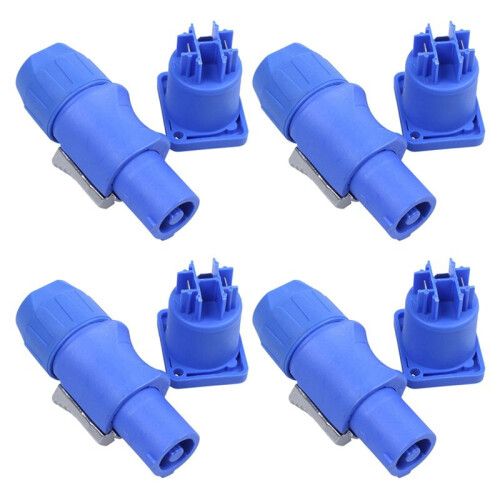 4 Set PowerCON Type A NAC3FCA+NAC3MPA-1 Chassis Plug Panel Connector 1