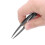 18PCS Precision Tweezer Set Plastic Anti Static Tool Kit Size 1/2/3/5/6/8 Each 3(Black) 6