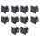 10X AC 125V 15A Panel Mount US Outlet Power Socket Black 2
