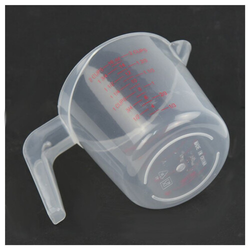 4X 500ml Home Lab Measuring Jug Pitcher Plastic Handle Pour Spout Container 1