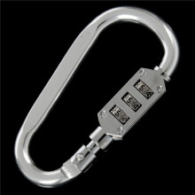 4X with Combination Padlock 3 Digits Numbers Padlock Carabiners Silver
