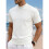 Herren-Strickpullover mit Stehkragen und Kurzen Ärmeln, Lässiger Slim-Fit-Pullover Weiß M 2