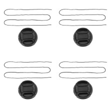 4X Univeral 49mm Center Pinch Front Lens Cap for DSLR Camera