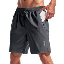 Men'S Loose Night Running Glow-in-the-Dark Functional Quick-Dry Summer Beach for Shorts Dark Gray XXL