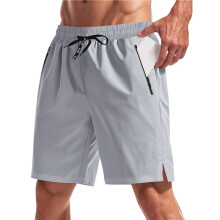 Heren Losse Nacht Hardloop Glow-in-The-Dark Functionele Sneldrogende Zomer Strand voor Shorts Lichtgrijs S