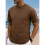 Herren-Strickpullover mit Stehkragen und Kurzen Ärmeln, Lässiger Slim-Fit-Pullover  M 2