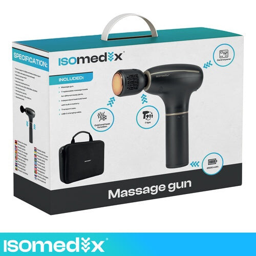 Massage Gun with 7 Heads, Hot/Cold Therapy, 30 Speeds