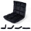 Adjustable Floor Chair, 14-Position Folding, Flannel, Dark Grey 2