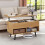 Lift-Top Coffee Table 80cm, Hidden Storage, 2 Shelves 3