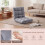 14-Position Adjustable Cushioned Floor Chair, Velvet 7