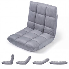 14-Position Adjustable Cushioned Floor Chair, Velvet
