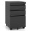 Rolling Metal Filing Cabinet, Lockable, 3 Drawers, A4 1