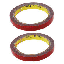 2X Strong Permanent Double Sided Super Sticky Foam Tape Roll For Vehicle Car, Red 12MM x
