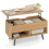 Lift-Top Coffee Table 80cm, Hidden Storage, 2 Shelves 4