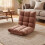 Adjustable Floor Chair, 14-Position, Flannel, Beige 2