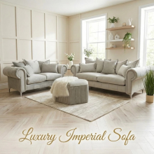 (2 Seater, Ice Silver Velvet) Luxury 1 2 3 Seater Sofa Imperial Sofa 3+2 Set Corner Sofa Velvet Couch Armchair SETTEE