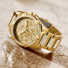 Guess W0799G2 Frontier Quartz Gold Dial Men's Watch