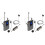 2X UHF Portable Wireless Headset/ Lavalier Lapel Microphone with Bodypack Transmitter and Receiver 1/4 Inch Output 1