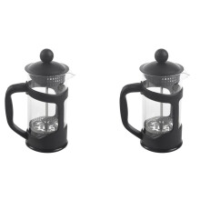 2X Máquina de Café Francés Prensa Francesa Pequeña Perfecto para el Café de la Mañana Máximo Sabor Cervecero Café con Filtración Superior