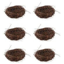6X Handmade Vine Twig Bird Nest Home Nature Holiday for Photo Garden Decor