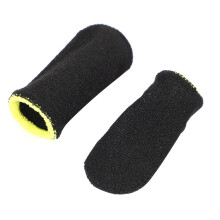 18-Pin Carbon Fiber Finger Sleeves For PUBG Mobile Games Press Screen Finger Sleeves Black & Yellow(160 Pcs)