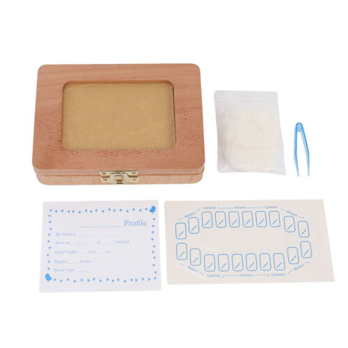 3X Tooth Keepsake Box, Baby Teeth Box Milk Teeth Save Organizer Kit, Tooth Collection with Photo Frame 1