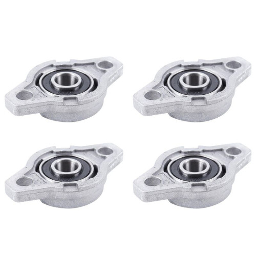 4X KFL000 Bore Inner 10mm Flange  Mounted Pillow Block Bearings 1