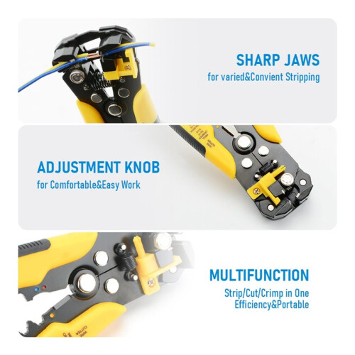 3 In1 Wire Stripper Tools Multitool Pliers Automatic Stripping for AWG 24-10 Cutter Crimping Cable Wire 1