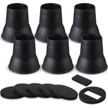 6 Pack 6 Inch Heavy Duty Bed Risers Round Furniture Risers for Beds Sofas Tables Chairs, 9000 Lbs Total Capacity