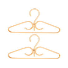 2Pcs Rattan Clothes Hanger Natural Rattan Hand-Woven 3 Hook Hanger for Home Wardrobe Clothing Store Decor 40x20cm