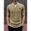 Herren Kurzarm-T-Shirt, Lässig, Rundhalsausschnitt, Slim Fit, Pullover Khaki M 2