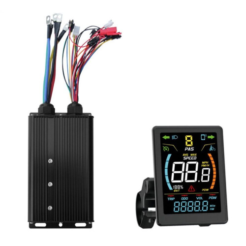 48V-72V 80A E-Bike-Sinuswellen-Controller mit DZ32 Farb-LCD-Display, Tri-Mode-E-Scooter-Lithium-Akku-Upgrade-Kit