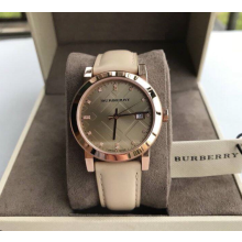 Burberry The City Diamond Ladies 34mm Rose Gold Watch BU9131