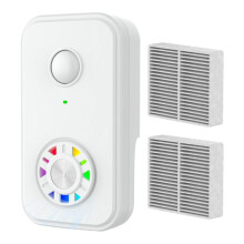 Purificador de Ar Plug-In, Filtro de Ar Remove Poeira, Pelos de Animais, Ventilador com Filtro HEPA para Cozinha, Escritório, Sala de Animais de