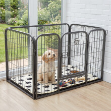 Cozy Pet Heavy Duty Playpen 36" Size Dog Crate Pen 61cm High Dog Cage - ABS Floor HDDP01 + VB36C