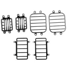Metal Side Light Cover Tail Lamp Cover Headlight Cover Kit for 1/10 RC Rock Crawler Trx4 G500 6 G63