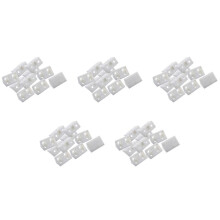Furniture Cabinet Fastener Corner Braces Angle Brackets White 50Pcs