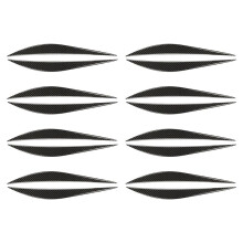 8X Koolstofvezel Auto Koplamp Wenkbrauwen Sticker Trim Decoratie Accessoires voor - 3 Serie F30 320I 325I 316I