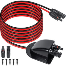 Solar Cable Entry Gland with 10AWG Solar Extension Cable Compatible with , for RV Van Boat Shed Garage (10 FT)