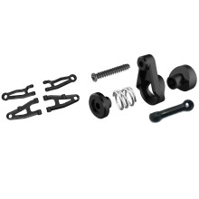 4Pcs Front Upper and Lower Arm with Servo Saver Buffer Swing Arm Link Rod for SG 1603 SG 1604 SG1603 SG1604 1/16 RC Car