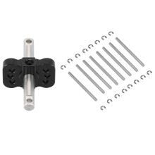 1x Differential Locker Spool Diff Lock Spool for Slash Rustler & 8Pcs Suspension Pins 44mm with E-Clips