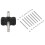 1x Differential Locker Spool Diff Lock Spool for  Slash Rustler & 8Pcs Suspension Pins 44mm with E-Clips 1