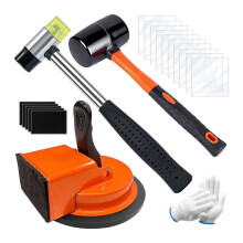 Floor Fixer Tool Kit with 2 Rubber Mallets, 10 Sticky Pads & Suction Cup for Laminate Vinyl Hardwood