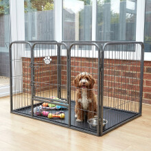 Cozy Pet Heavy Duty Playpen 42" Size Dog Crate Pen 70cm High Dog Cage - ABS Floor HDDP02
