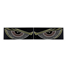 1 Pair LED Car Dynamic Devil Eye Light Sticker USB Car Evil Eyes Warning Lamp Car Windshield  Eye Lights,C